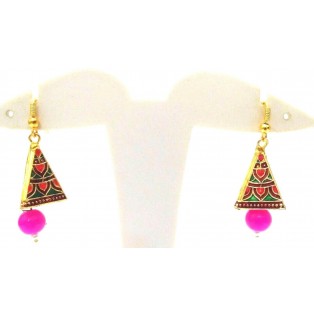 Meenakari Minakari Enamel Jhumka Jhumki Handmade Earring Jewelry Chandelier A125